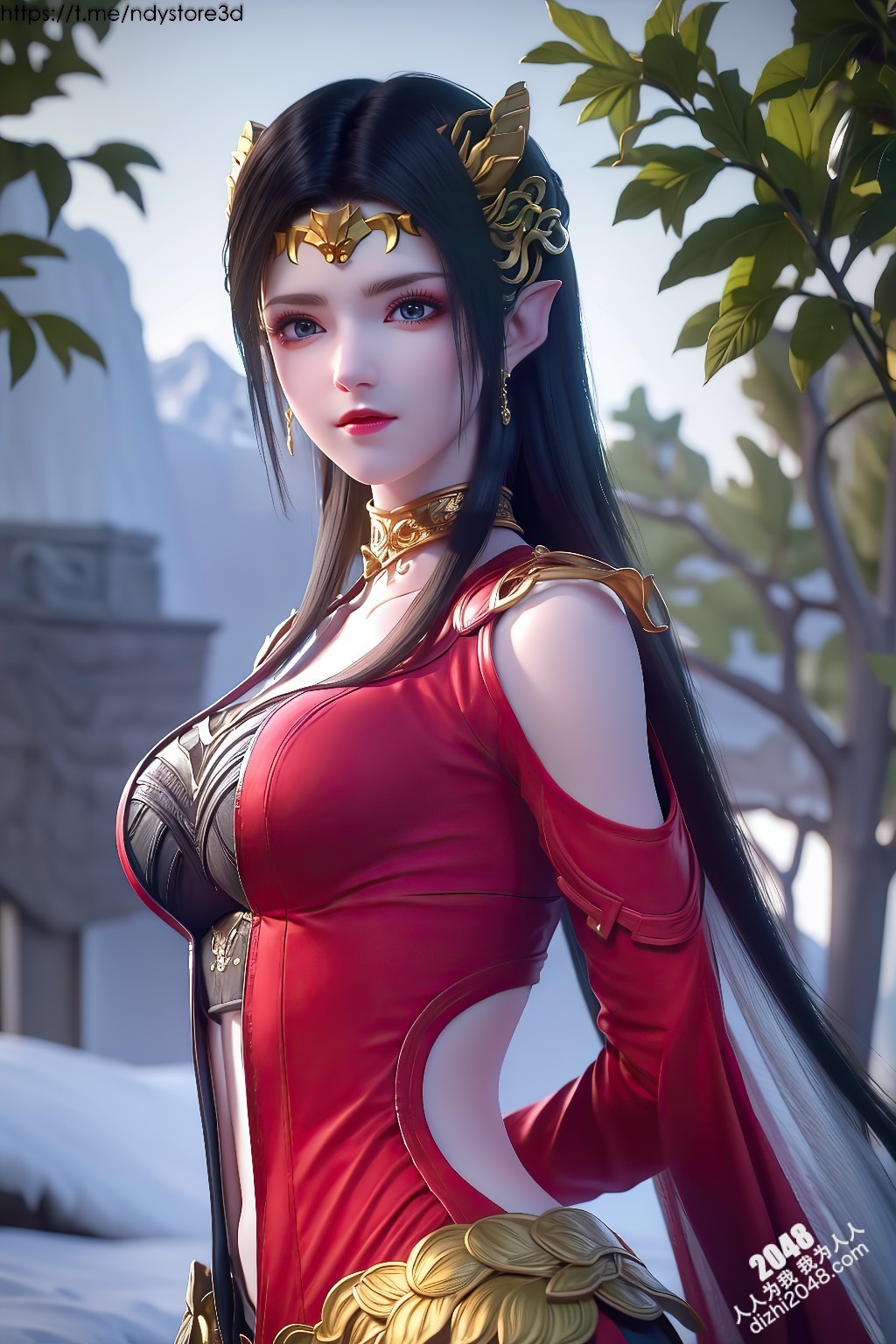 冰雪女王美杜莎的禁忌诱惑：天堂之戰高清写真，极寒之地绝色尤物，曼妙身姿，饱满酥胸，高清大图，令人窒息的诱惑(19)