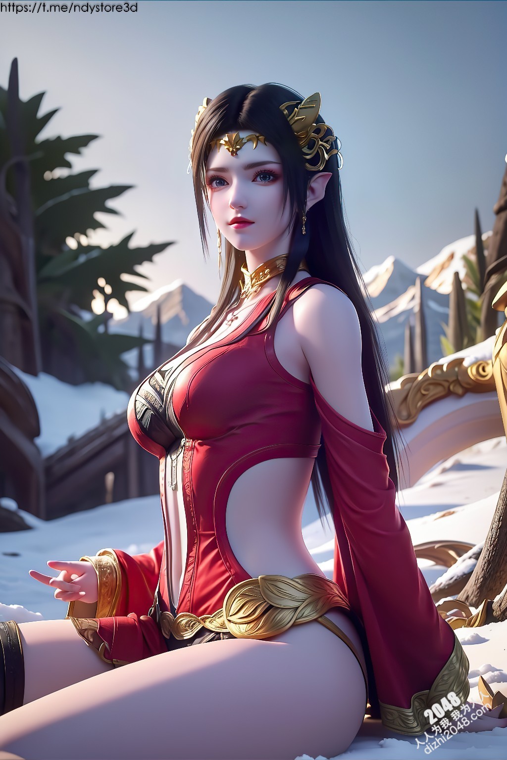 冰雪女王美杜莎的禁忌诱惑：天堂之戰高清写真，极寒之地绝色尤物，曼妙身姿，饱满酥胸，高清大图，令人窒息的诱惑(25)