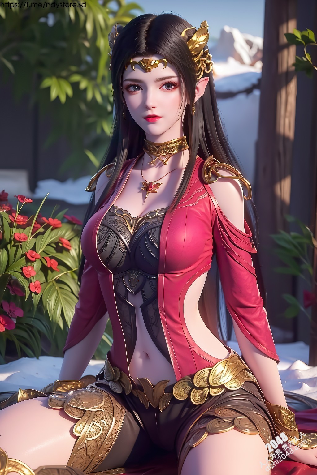 冰雪女王美杜莎的禁忌诱惑：天堂之戰高清写真，极寒之地绝色尤物，曼妙身姿，饱满酥胸，高清大图，令人窒息的诱惑(32)