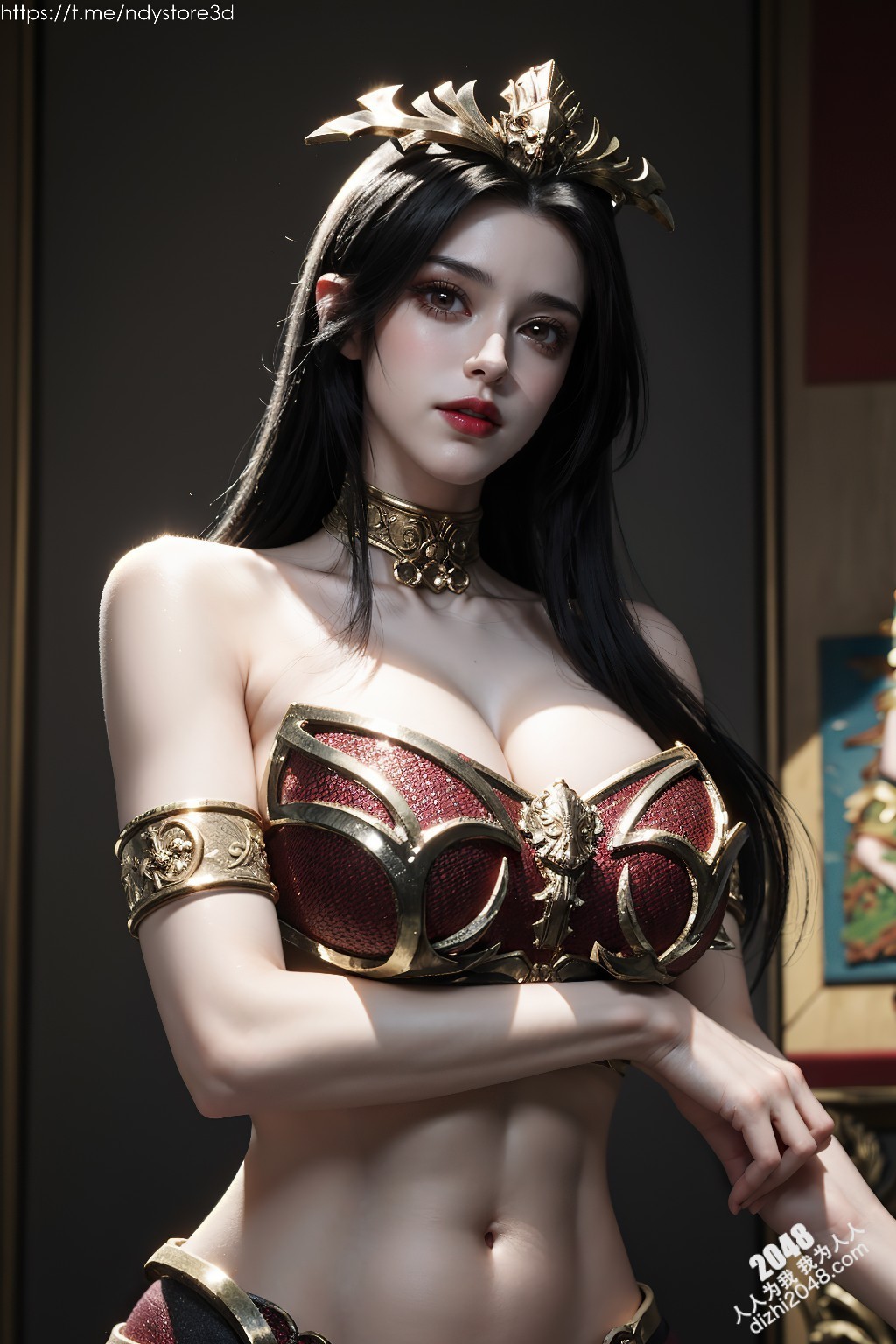 美杜莎女王的致命诱惑：天堂之战中的性感女神，高清图鉴，极致诱惑，锁骨、酥胸、长腿，让你欲罢不能！(8)