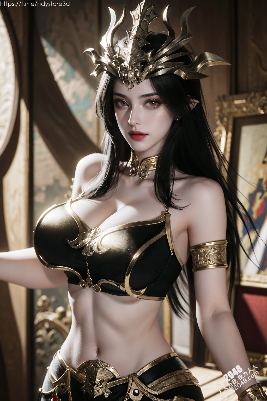 美杜莎女王的致命诱惑：天堂之战中的性感女神，高清图鉴，极致诱惑，锁骨、酥胸、长腿，让你欲罢不能！(12)