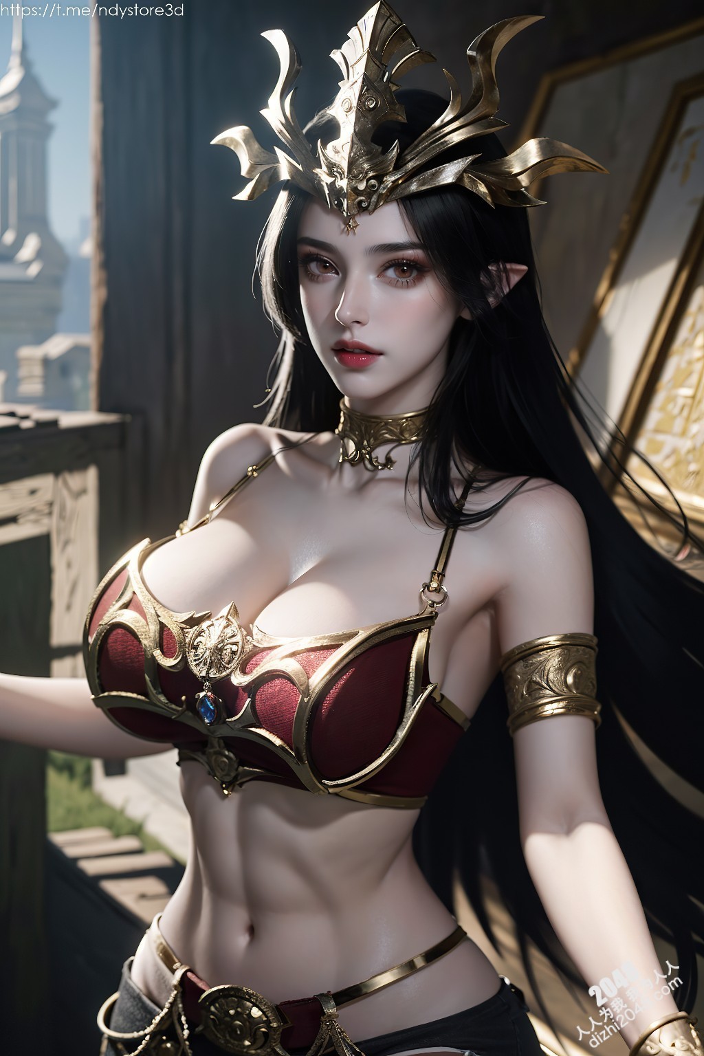 美杜莎女王的致命诱惑：天堂之战中的性感女神，高清图鉴，极致诱惑，锁骨、酥胸、长腿，让你欲罢不能！(13)