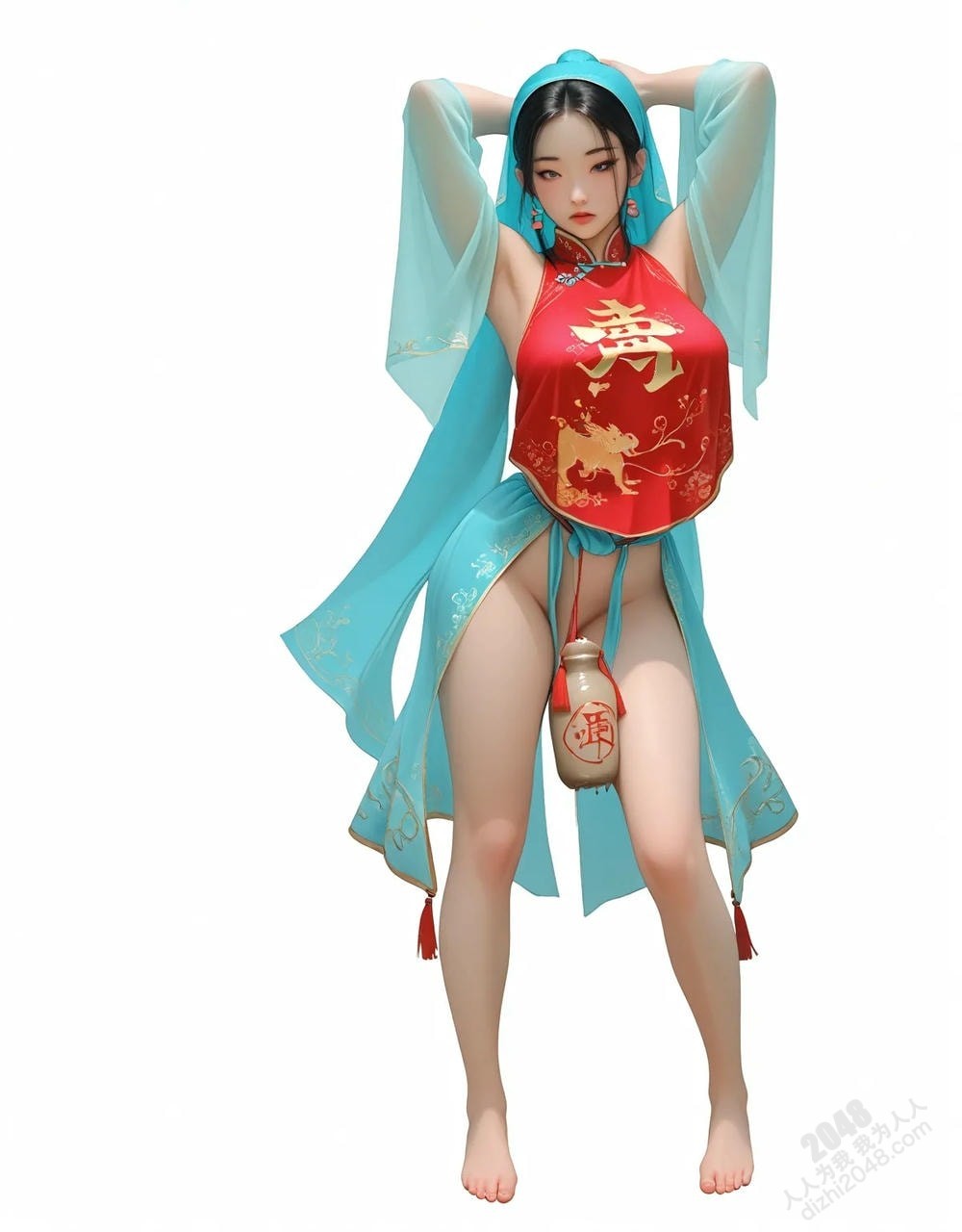 绝色仙侠少女：青丝如瀑，酥胸半露，宝剑在握，步步生莲(22)
