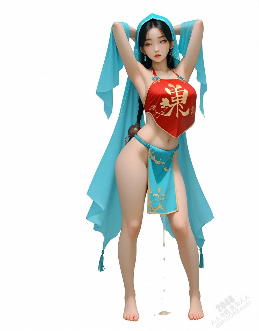 绝色仙侠少女：青丝如瀑，酥胸半露，宝剑在握，步步生莲(23)