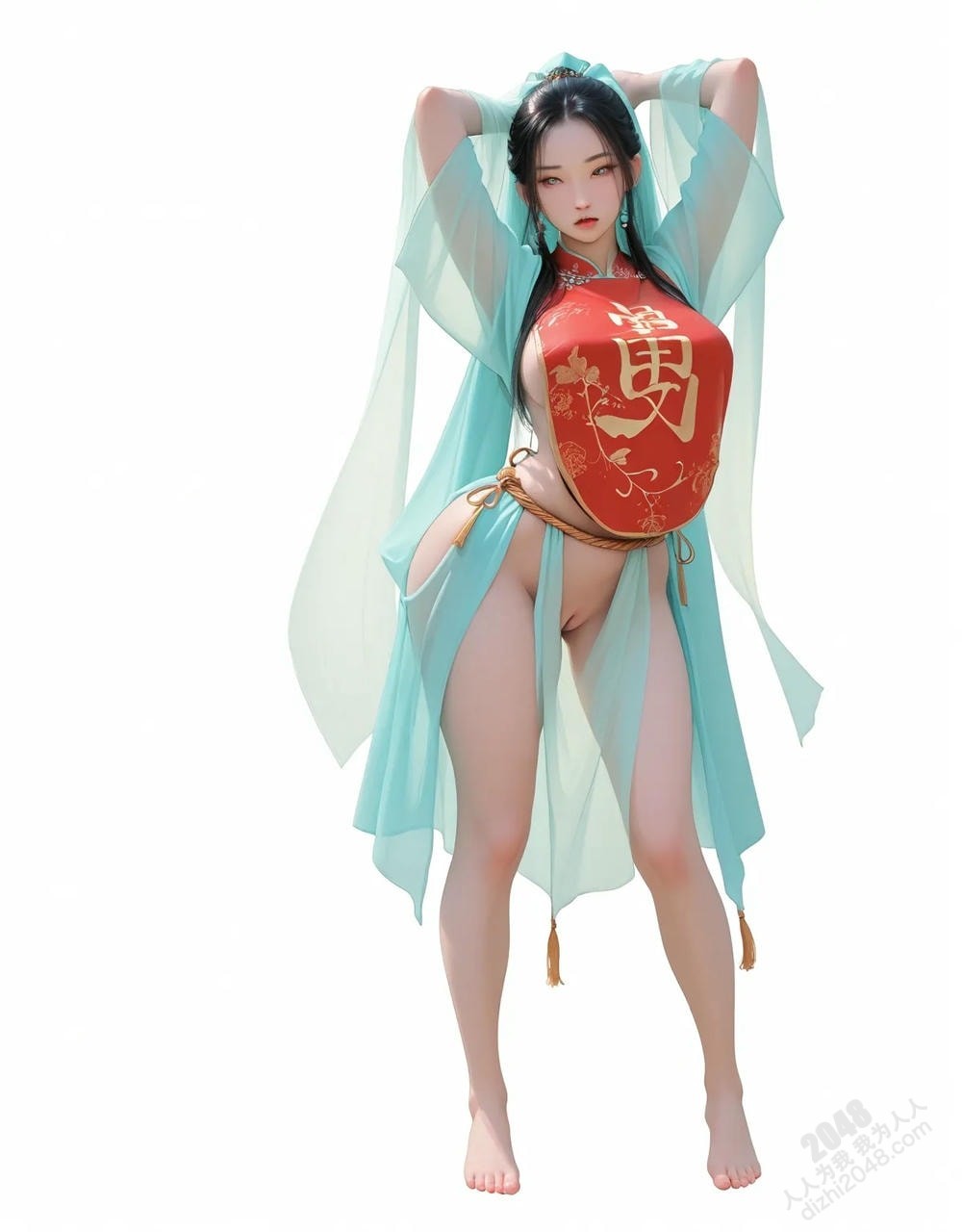 绝色仙侠少女：青丝如瀑，酥胸半露，宝剑在握，步步生莲(25)