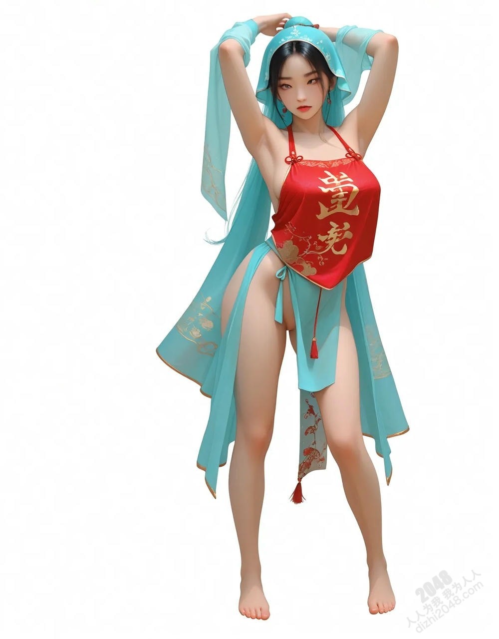绝色仙侠少女：青丝如瀑，酥胸半露，宝剑在握，步步生莲(24)