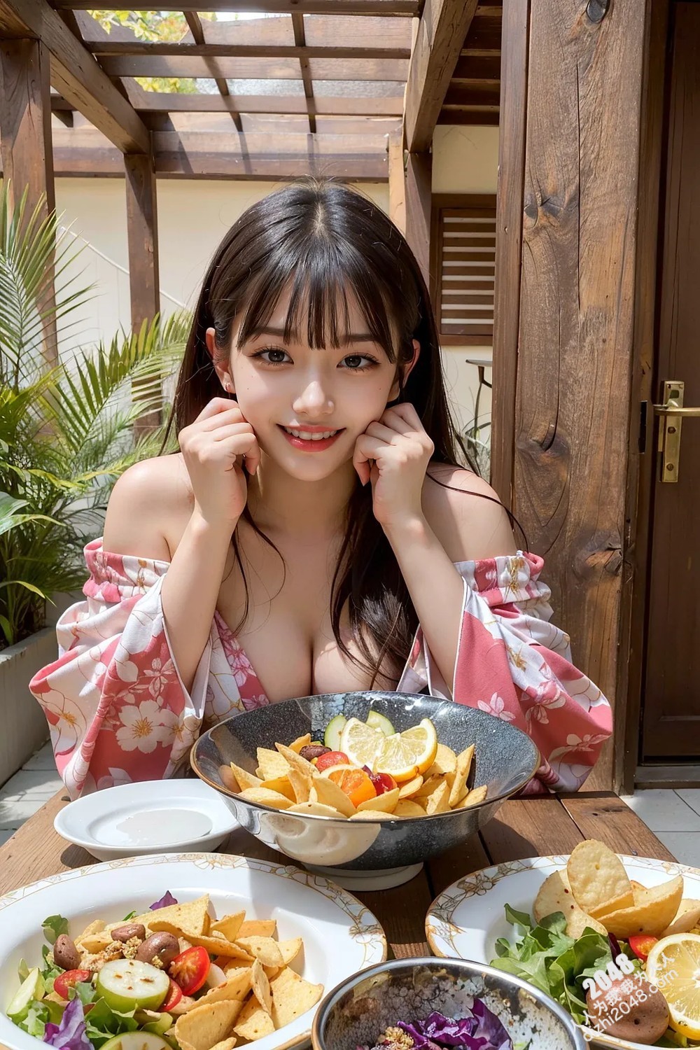 Rurina泳池边和服诱惑：比基尼下的极致曲线，诱人身材写真(23)