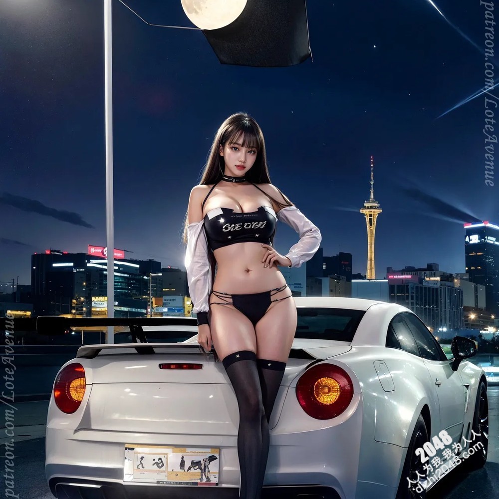 洛杉矶Rurina的夜间狂飙：月光下的性感跑车与危险游戏(14)