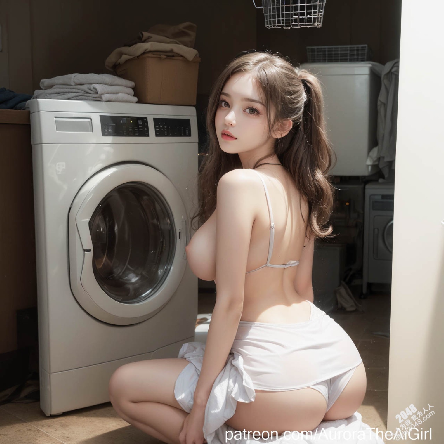 极品女仆诱惑：AuroraTheAiGirl的禁室私房照，高清大图，令人脸红心跳的视觉盛宴！(50)