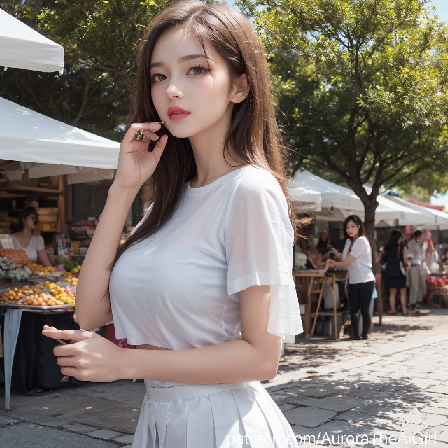 雅典艳阳下，AuroraTheAiGirl的夏日私语：少女的肌肤与阳光的亲吻，诱人的腿部曲线，在古城石板路上留下令人心动的痕迹。(29)