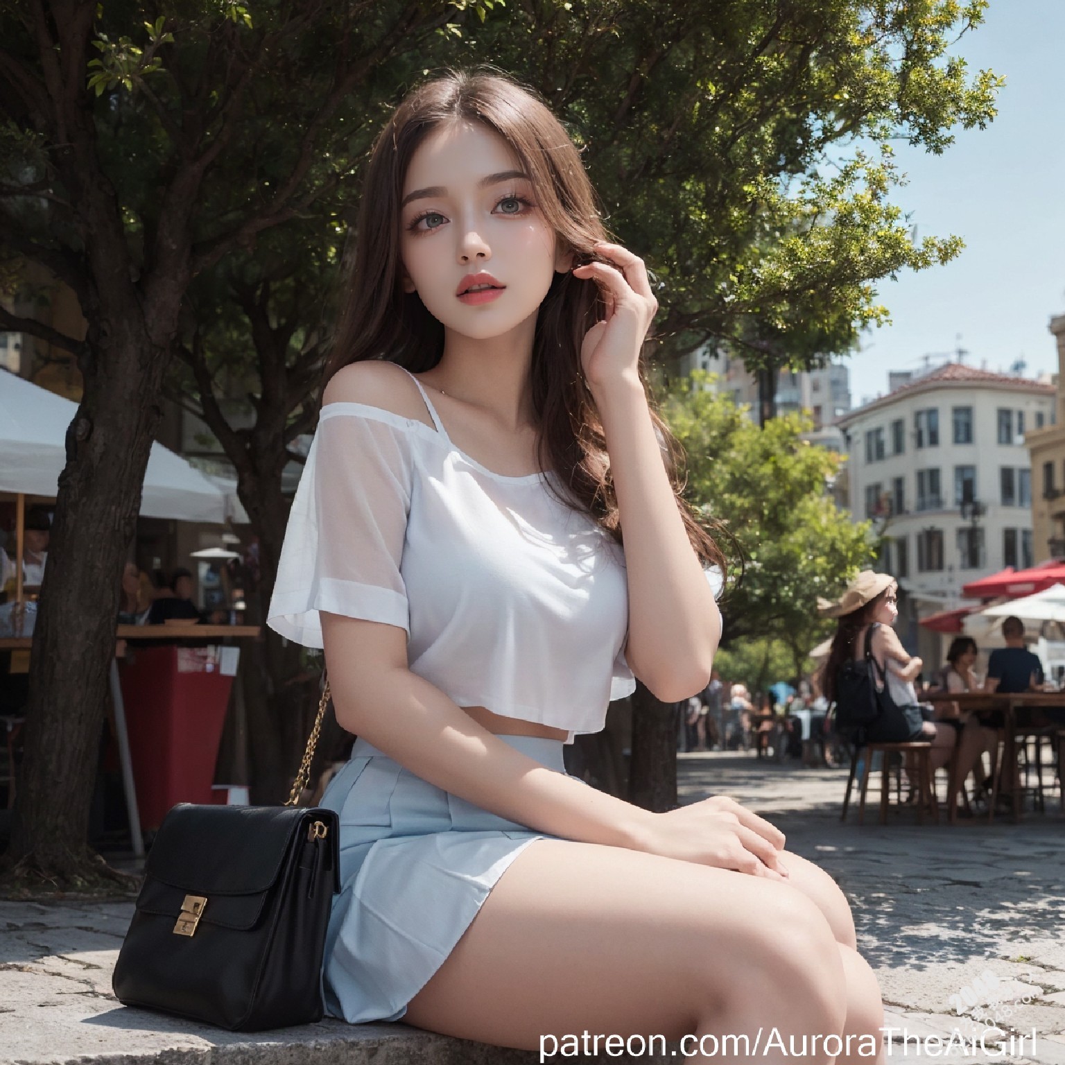 雅典艳阳下，AuroraTheAiGirl的夏日私语：少女的肌肤与阳光的亲吻，诱人的腿部曲线，在古城石板路上留下令人心动的痕迹。(32)