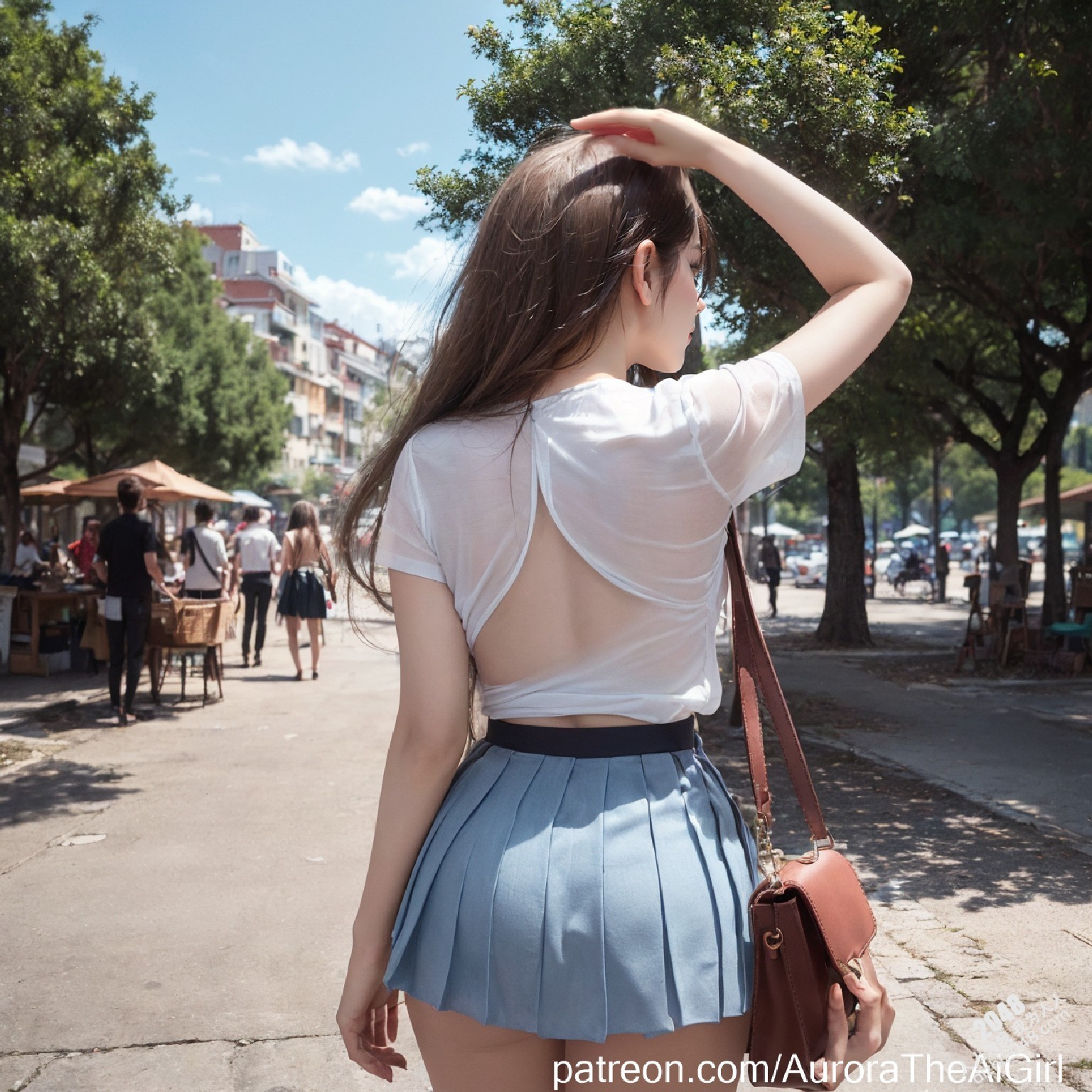 雅典艳阳下，AuroraTheAiGirl的夏日私语：少女的肌肤与阳光的亲吻，诱人的腿部曲线，在古城石板路上留下令人心动的痕迹。(35)