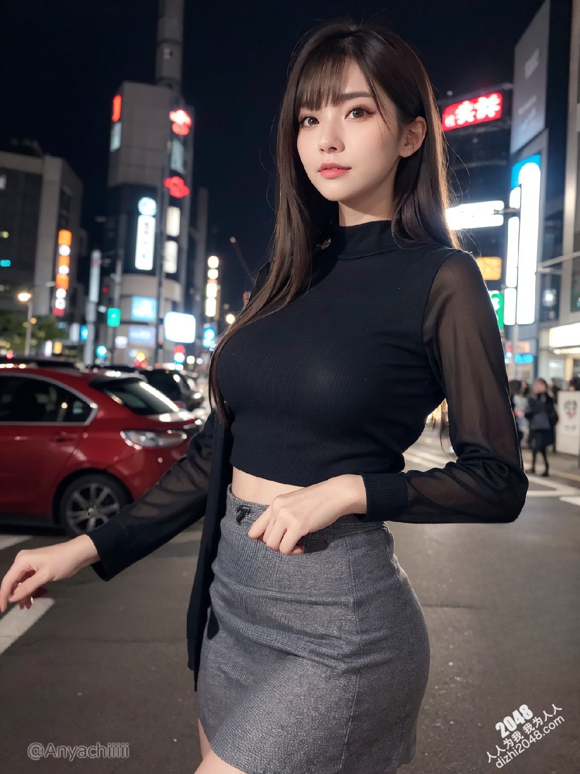 东京街头邂逅：Anyachii的魅惑瞬间(4)
