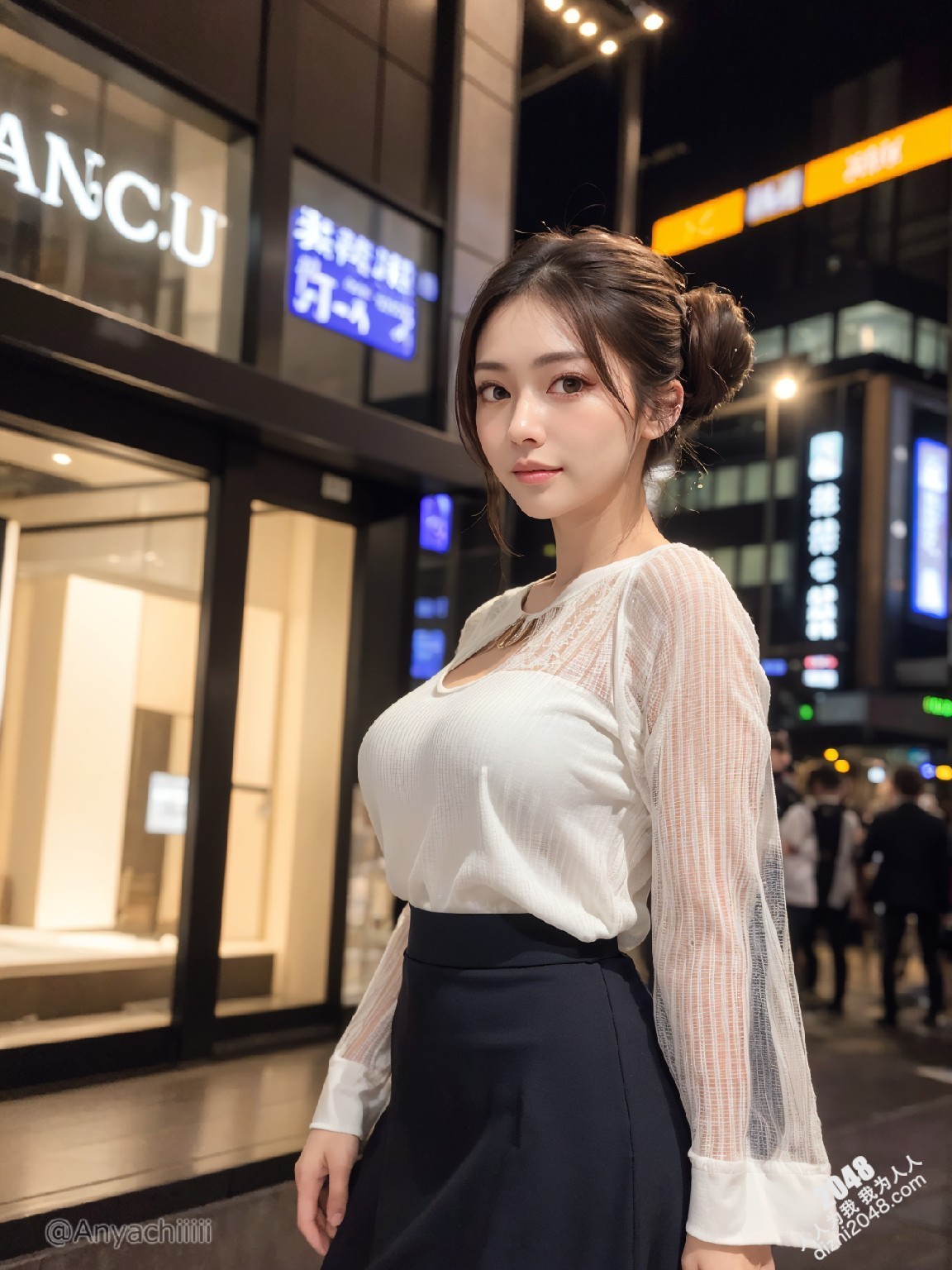 东京街头邂逅：Anyachii的魅惑瞬间(17)