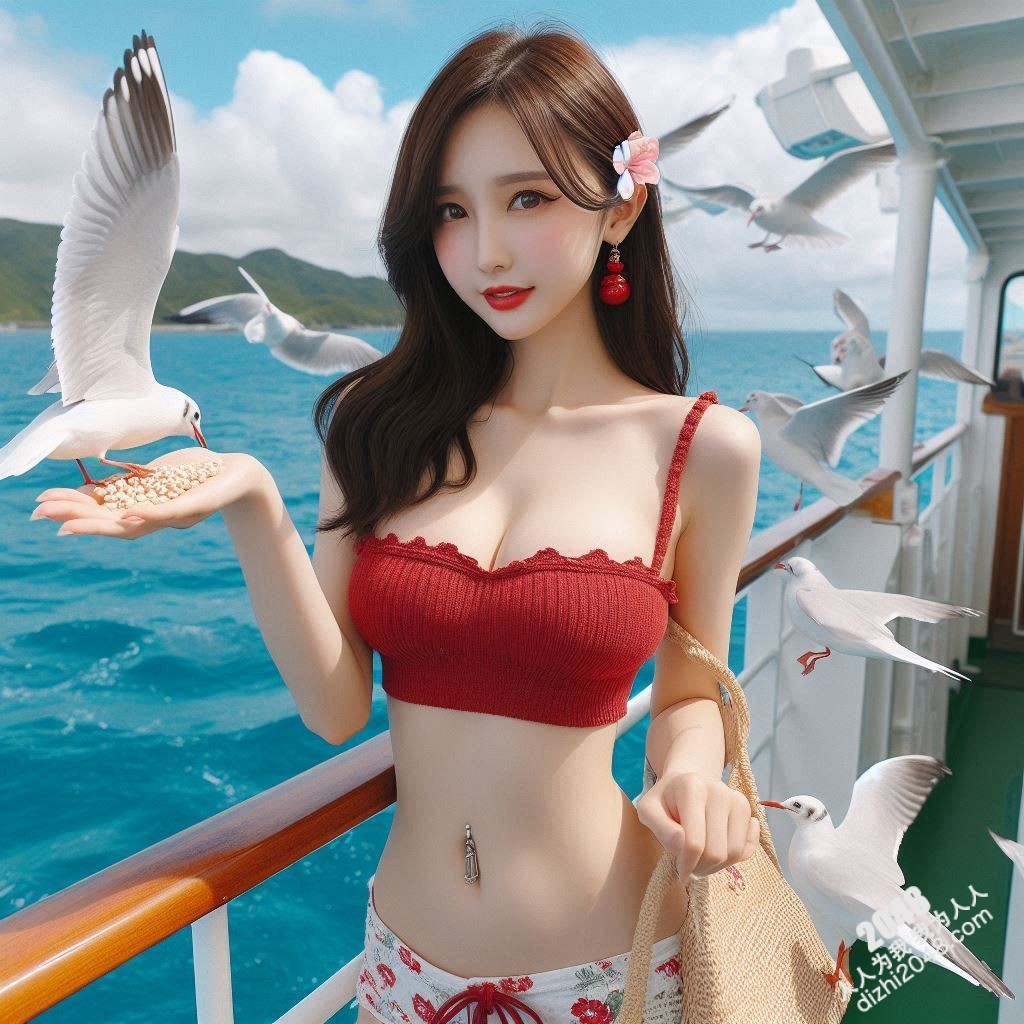 和妹子坐游轮，海风轻拂，粉嫩比基尼，若隐若现的曲线，浪漫海滩之旅，令人心动的身材与气质(30)