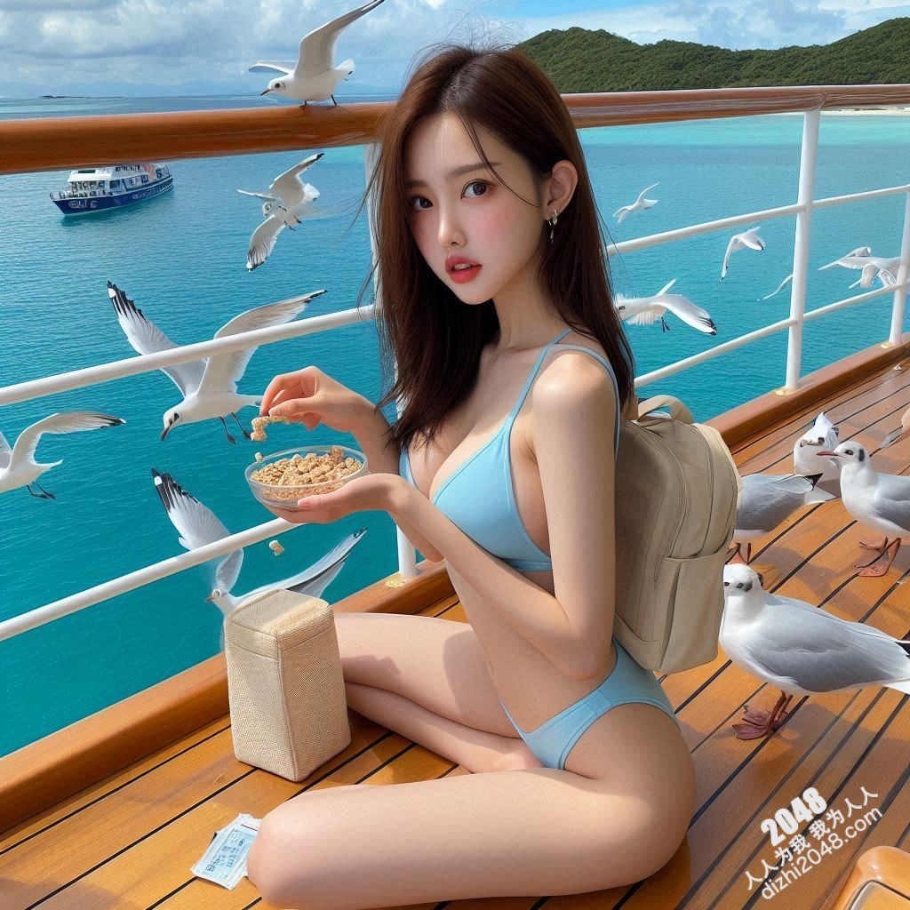 和妹子坐游轮，海风轻拂，粉嫩比基尼，若隐若现的曲线，浪漫海滩之旅，令人心动的身材与气质(43)