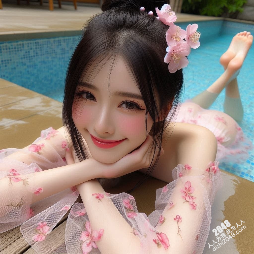 泳池边的樱花少女：诱人的曲线与青春的活力(24)