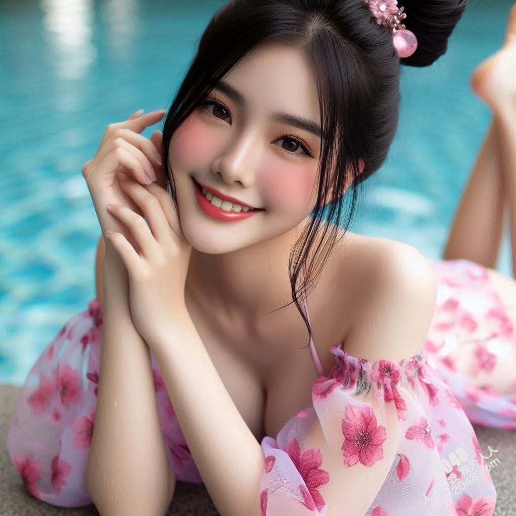 泳池边的樱花少女：诱人的曲线与青春的活力(43)