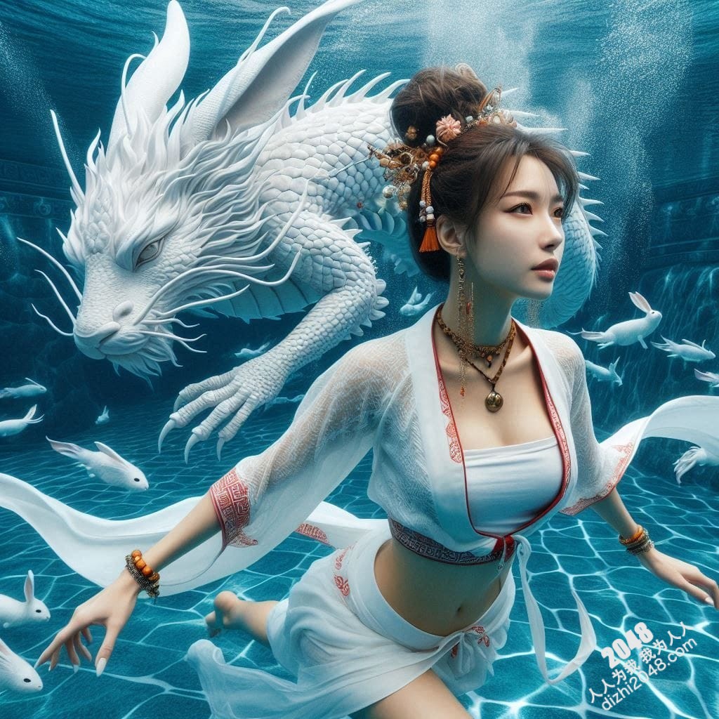 嫦娥海底魅影：月宫仙子深海私藏，绝美曲线诱惑无限(6)