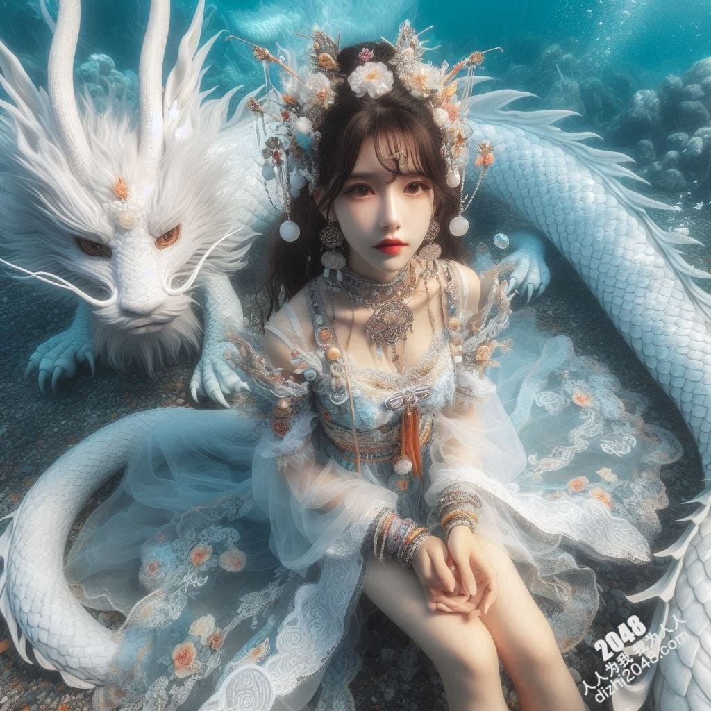 嫦娥海底魅影：月宫仙子深海私藏，绝美曲线诱惑无限(8)