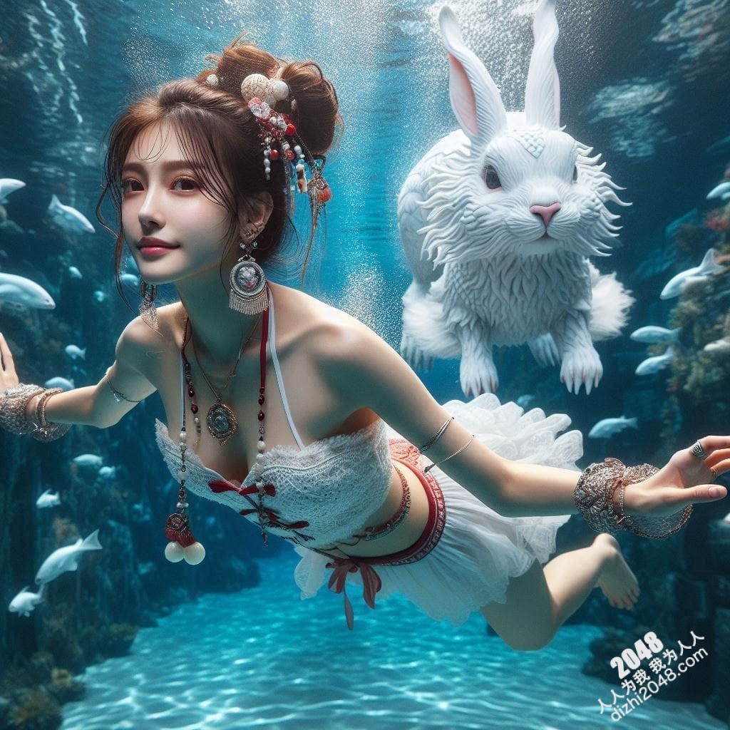 嫦娥海底魅影：月宫仙子深海私藏，绝美曲线诱惑无限(14)