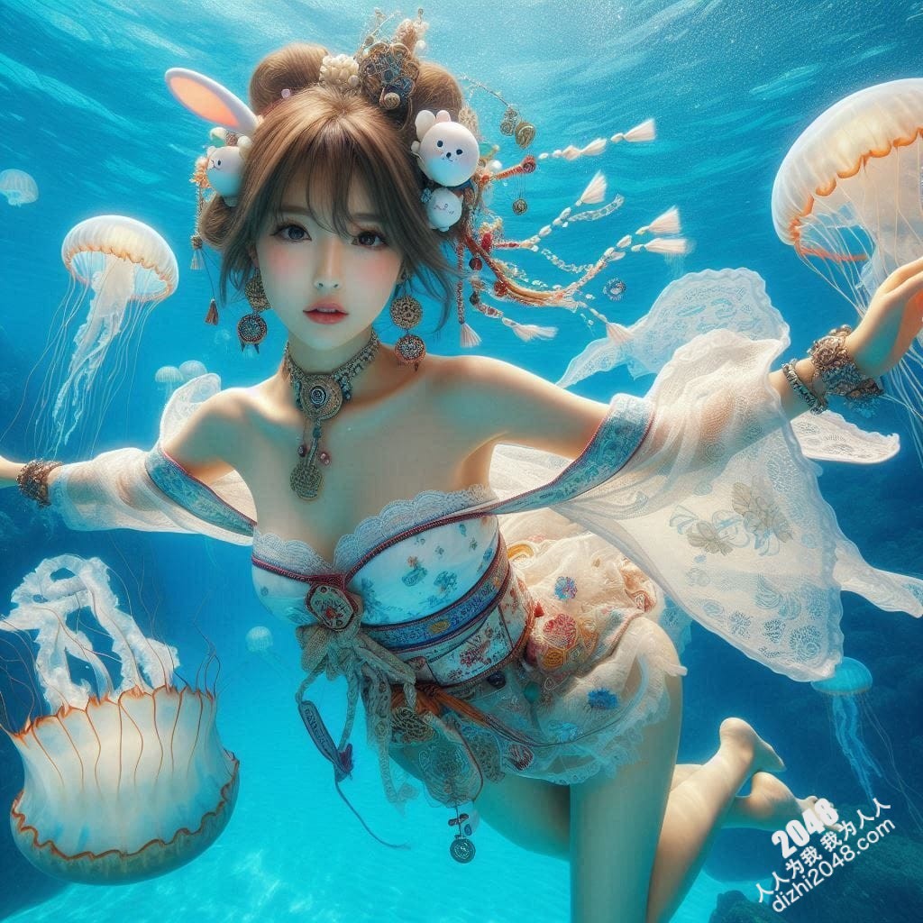 嫦娥海底魅影：月宫仙子深海私藏，绝美曲线诱惑无限(24)