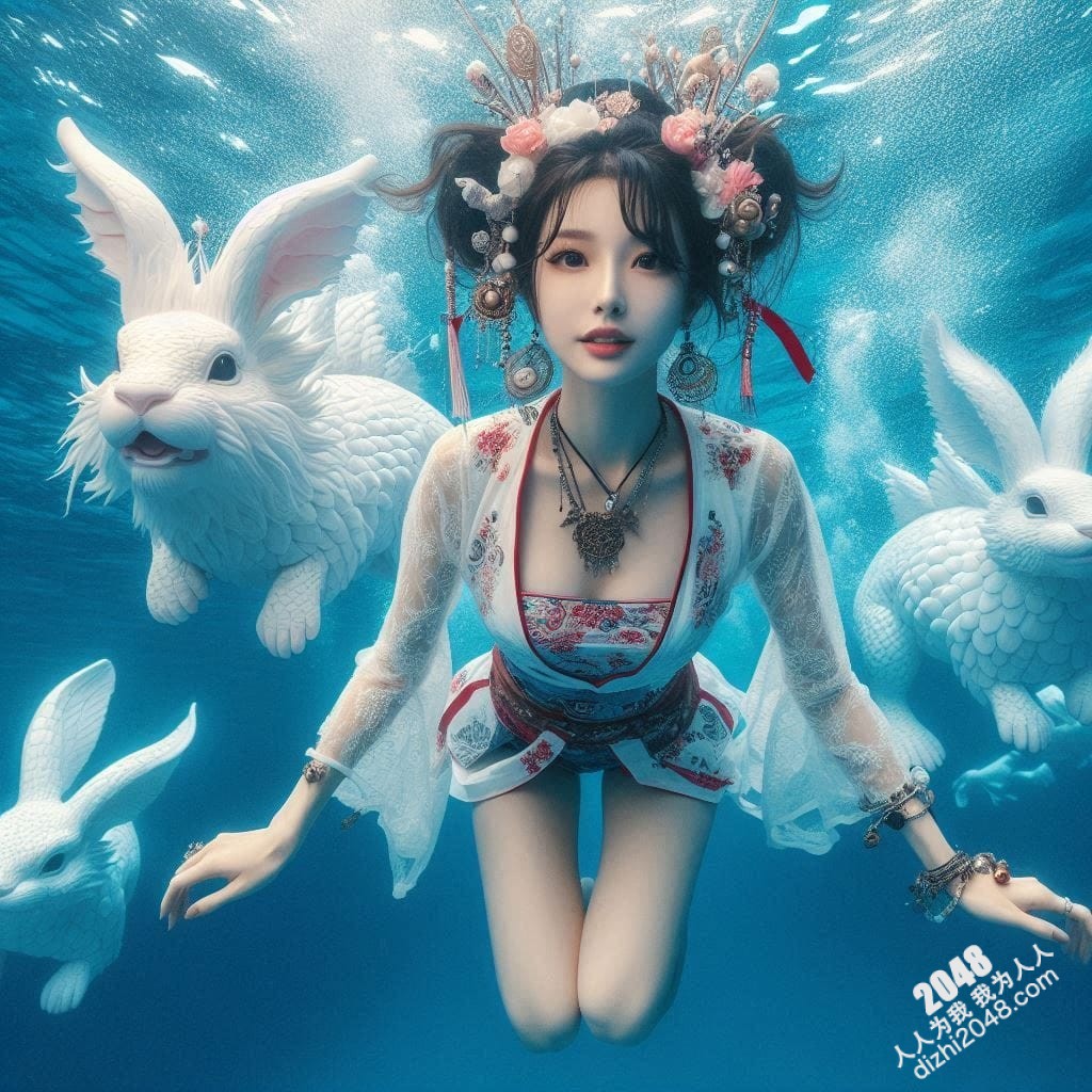 嫦娥海底魅影：月宫仙子深海私藏，绝美曲线诱惑无限(25)