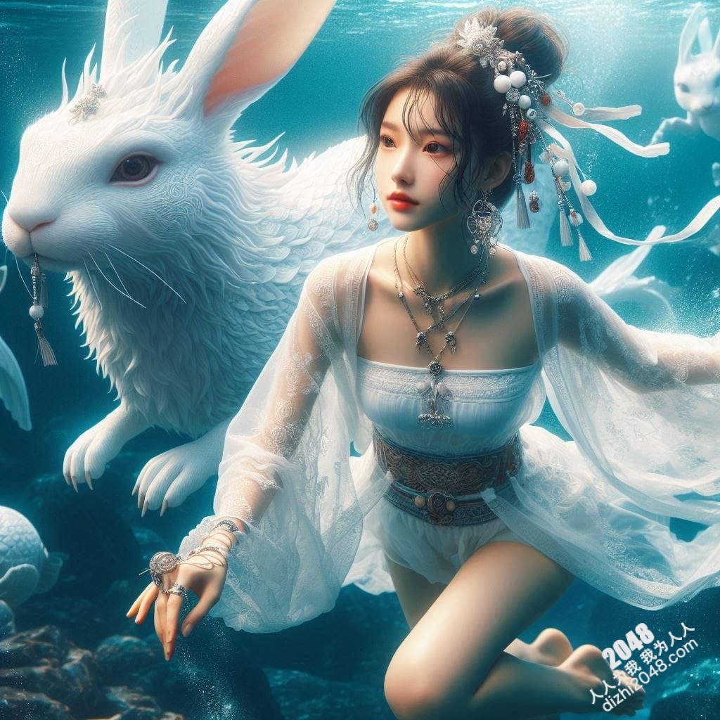 嫦娥海底魅影：月宫仙子深海私藏，绝美曲线诱惑无限(27)