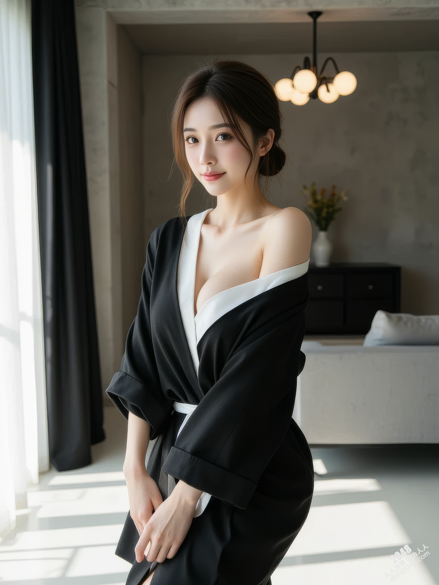 和服丽人持刀诱惑，都市侠女的神秘魅影(9)