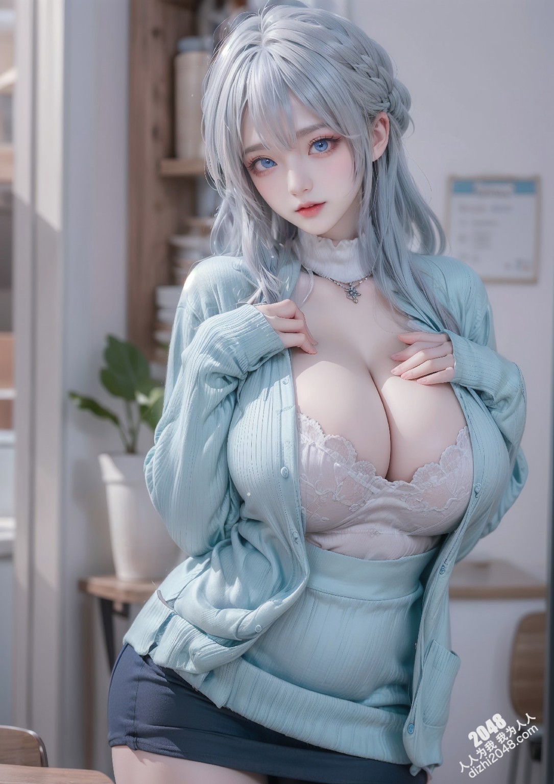 雪乃深冬的诱惑：高领毛衣下的秘密，厨房里的禁忌游戏(7)
