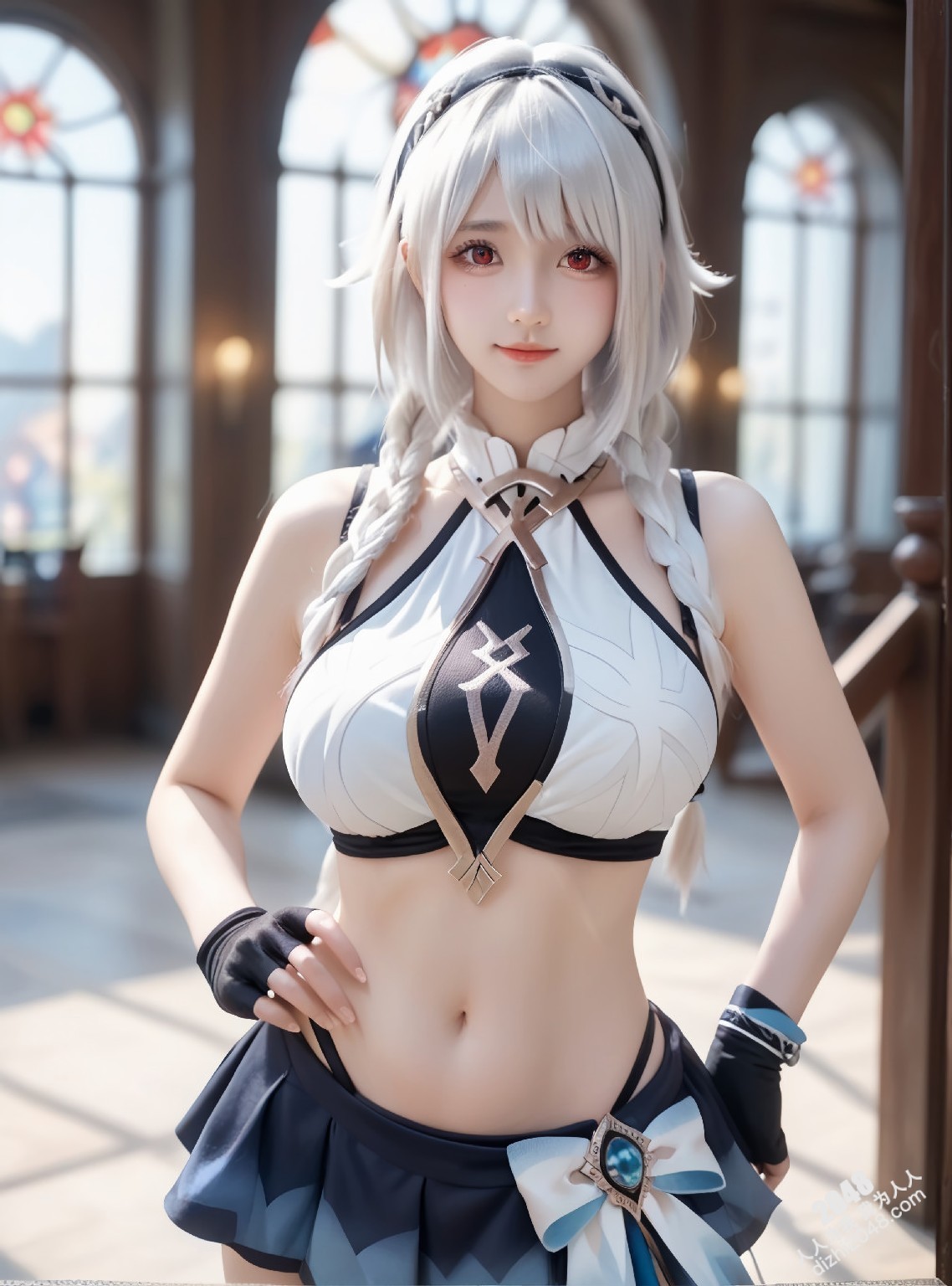 玛拉妮-原神cos：白丝兔女郎的诱惑，令人心动的原神角色扮演(2)