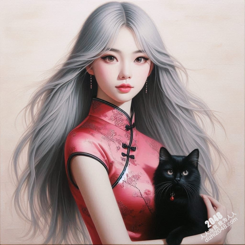 旗袍美女与黑猫的暧昧夜：一场禁忌的温柔缠绵(2)