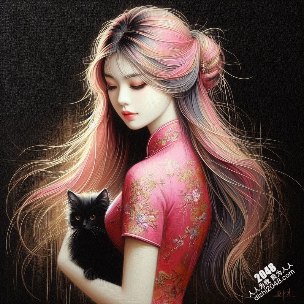 旗袍美女与黑猫的暧昧夜：一场禁忌的温柔缠绵(4)