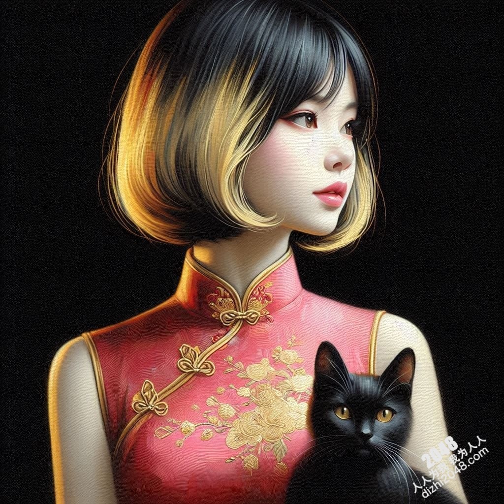 旗袍美女与黑猫的暧昧夜：一场禁忌的温柔缠绵(7)