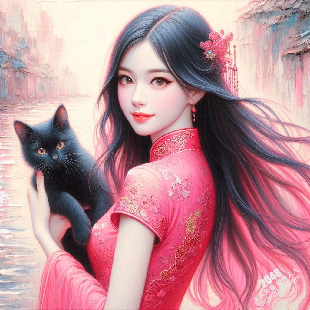 旗袍美女与黑猫的暧昧夜：一场禁忌的温柔缠绵(8)