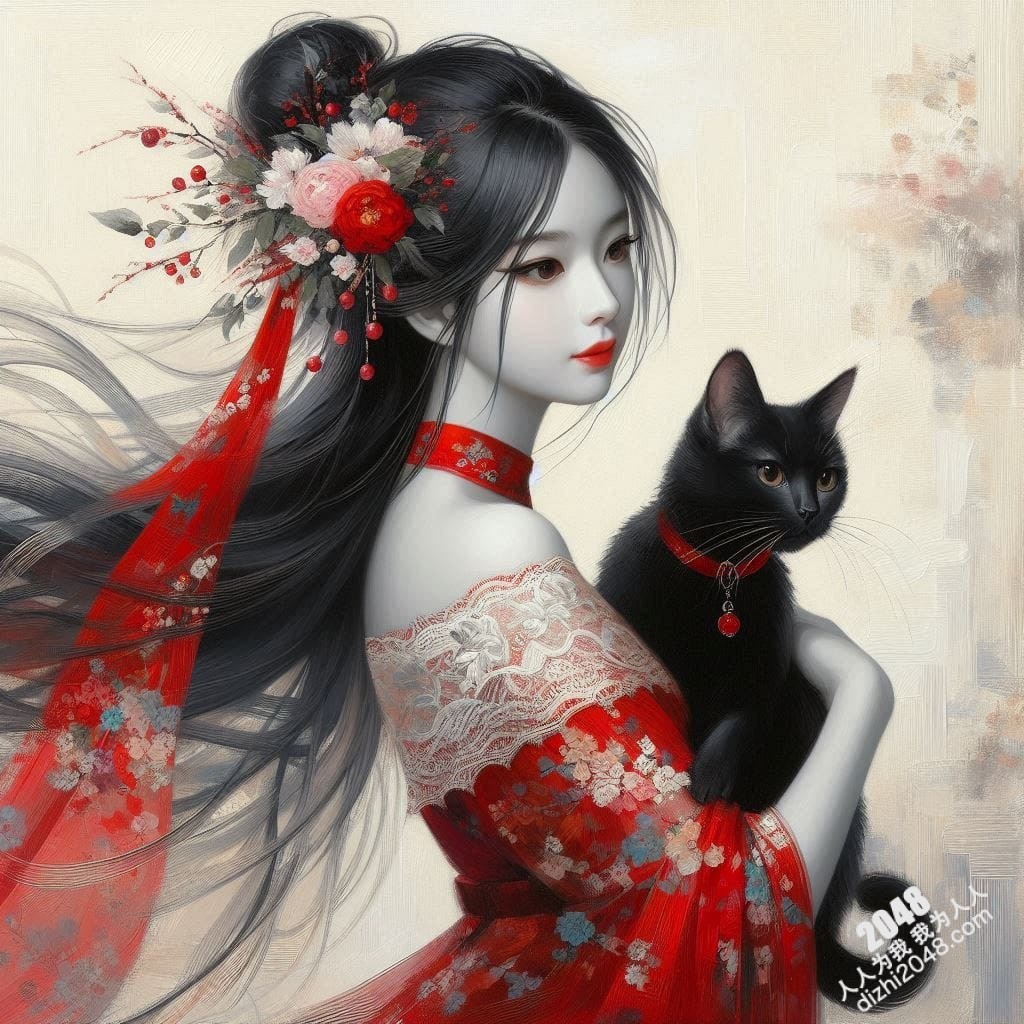 旗袍美女与黑猫的暧昧夜：一场禁忌的温柔缠绵(9)