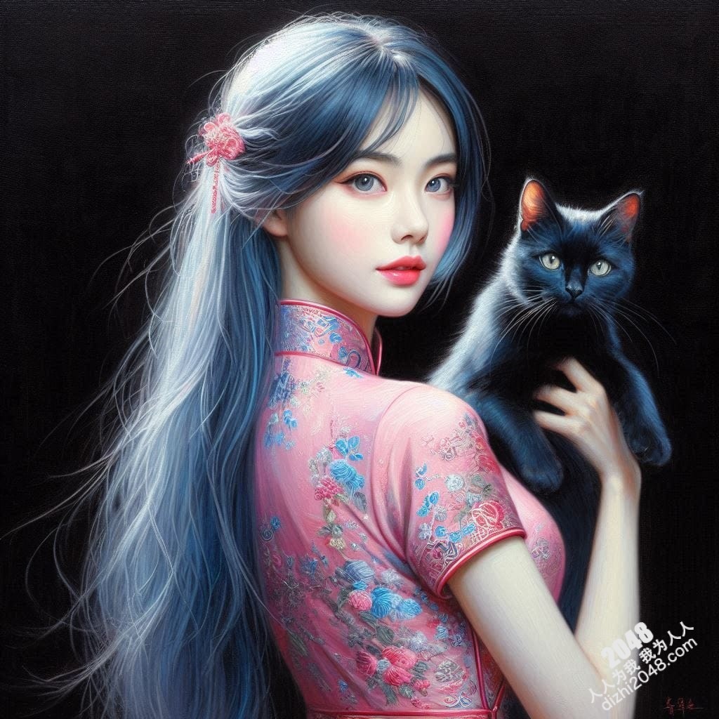旗袍美女与黑猫的暧昧夜：一场禁忌的温柔缠绵(14)