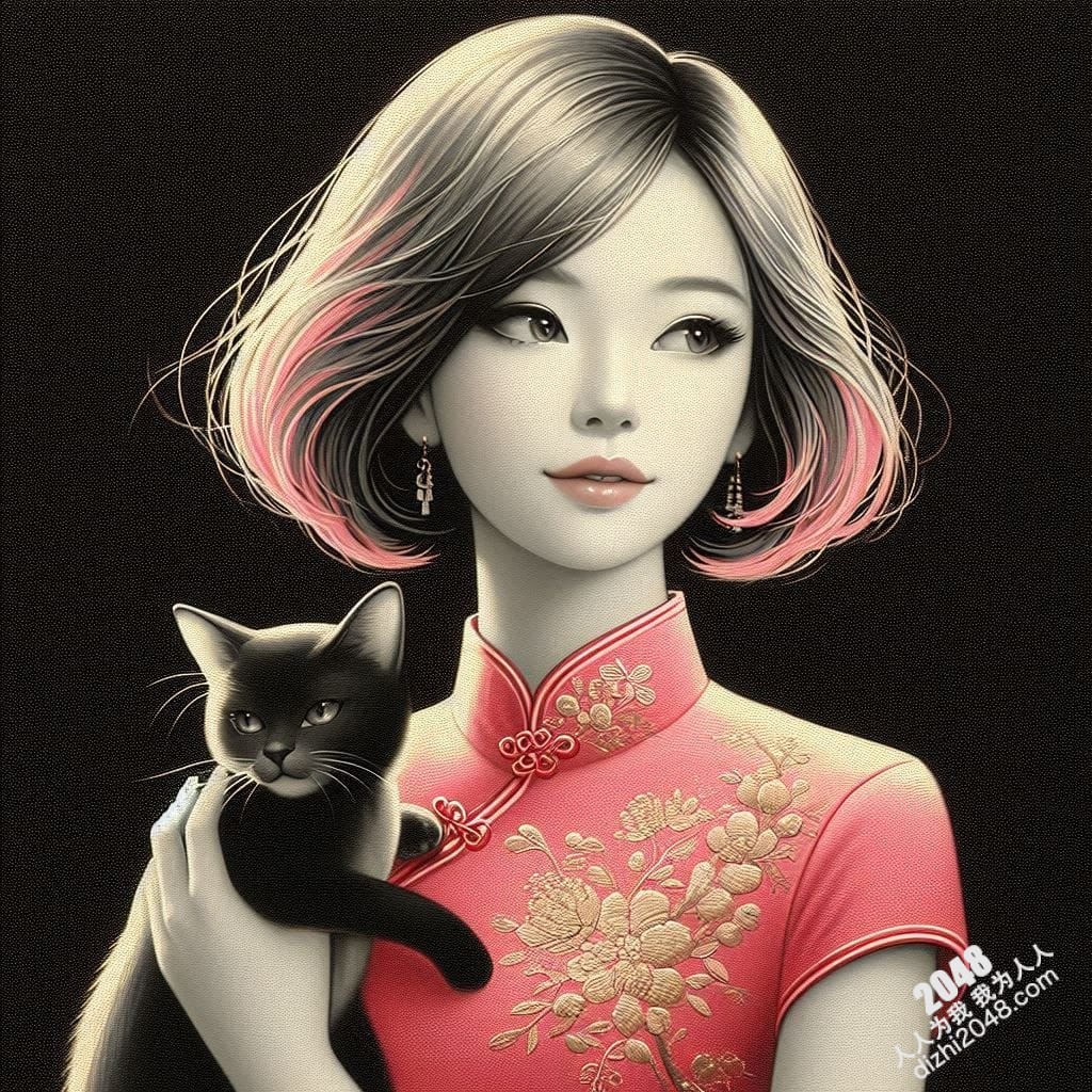 旗袍美女与黑猫的暧昧夜：一场禁忌的温柔缠绵(13)