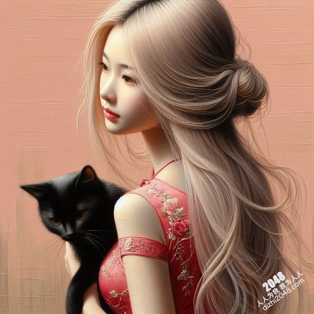 旗袍美女与黑猫的暧昧夜：一场禁忌的温柔缠绵(22)