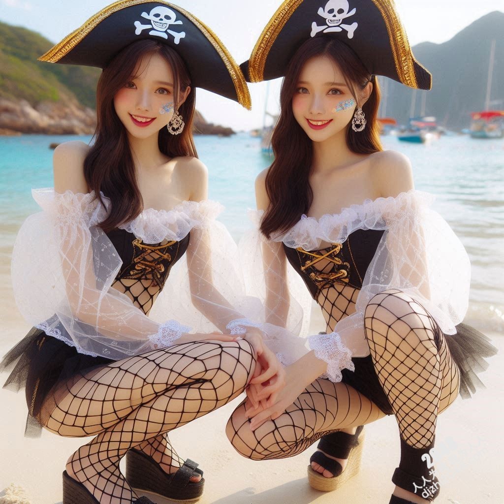 海滩上的黑色诱惑：双胞胎海盗宝贝的阳光假日(15)