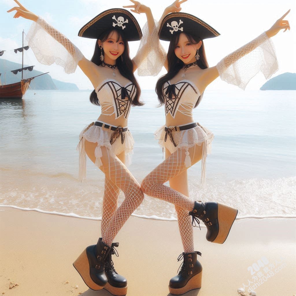 海滩上的黑色诱惑：双胞胎海盗宝贝的阳光假日(22)