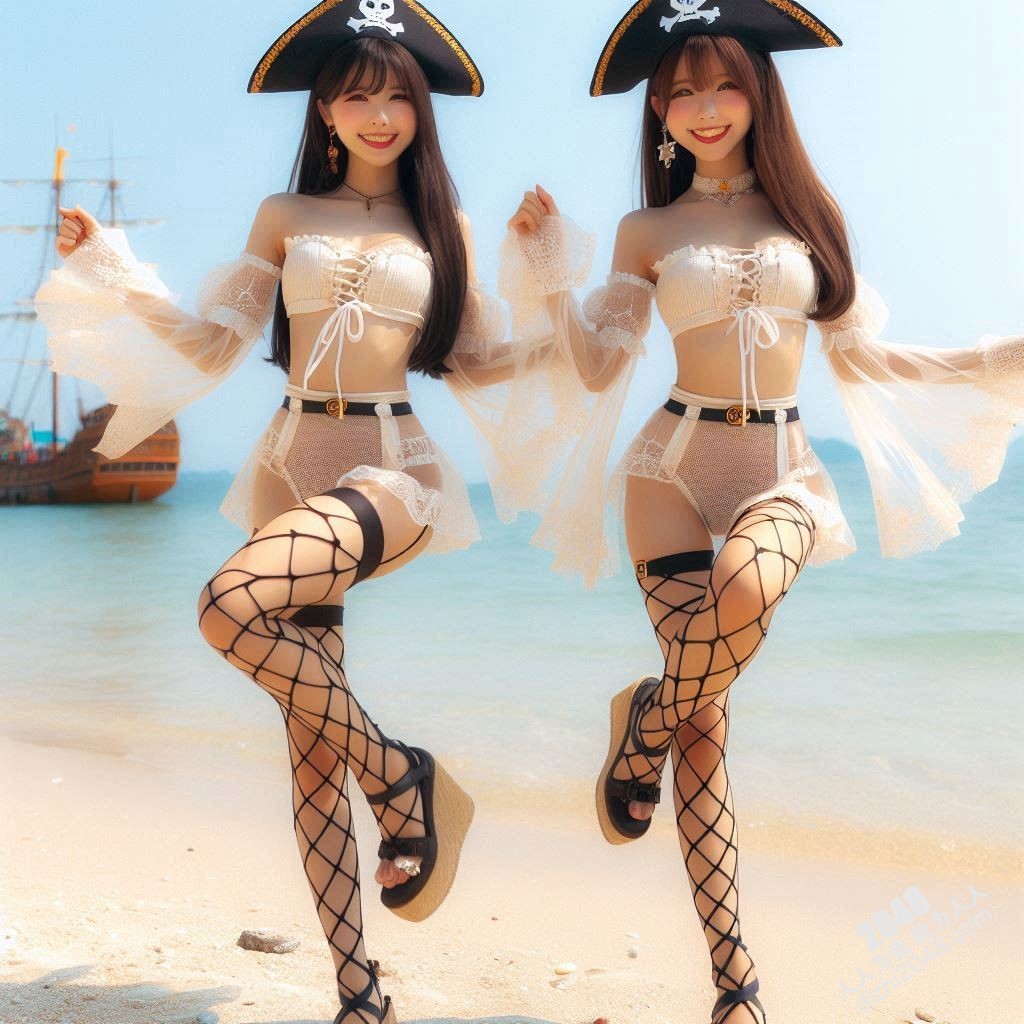 海滩上的黑色诱惑：双胞胎海盗宝贝的阳光假日(45)