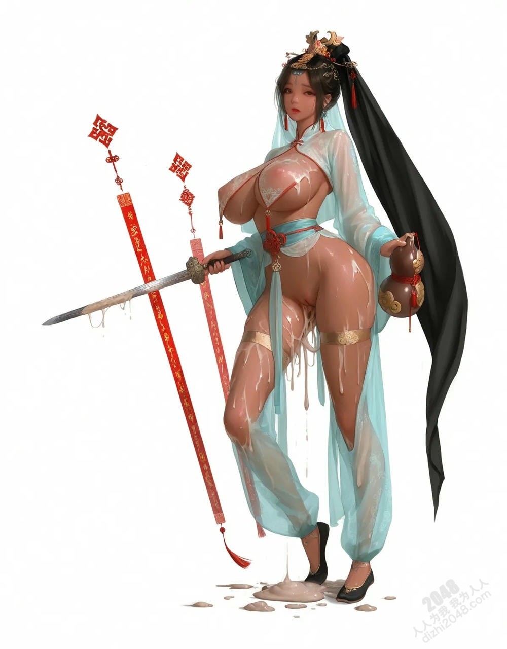 中式古典仙侠：绝色少女的禁忌之美