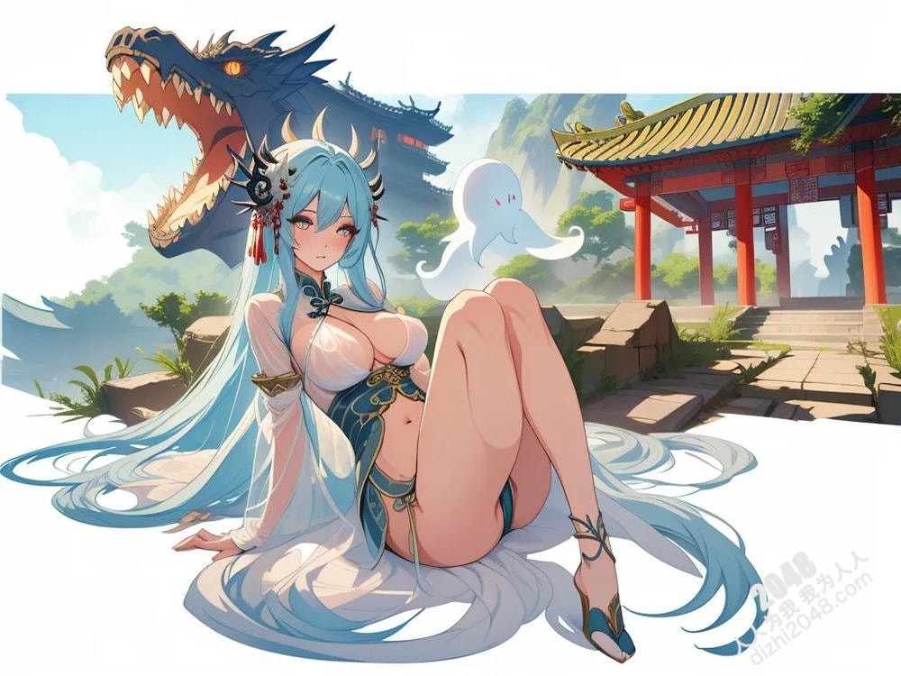 人像系列：废墟妖姬的魅惑诱惑—33号作品，东方奇幻风，性感妖女，古建筑背景，人体艺术，禁忌之美(12)