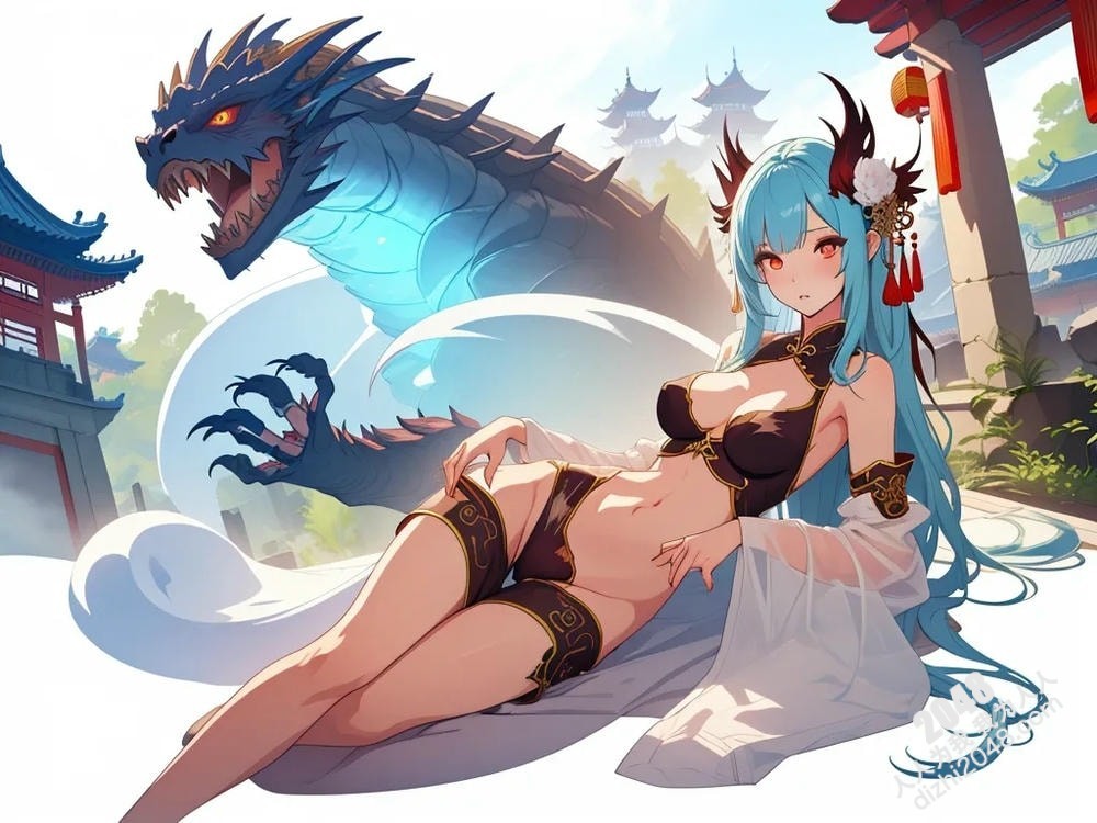 人像系列：废墟妖姬的魅惑诱惑—33号作品，东方奇幻风，性感妖女，古建筑背景，人体艺术，禁忌之美(13)