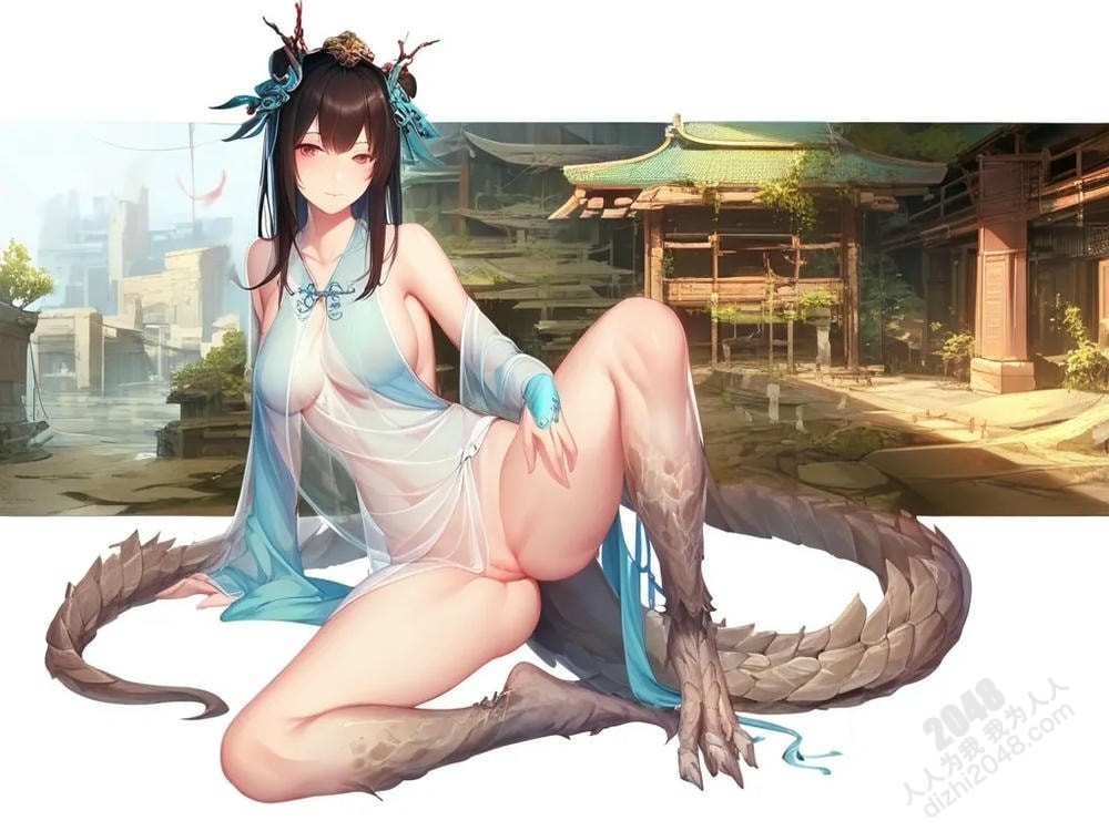 人像系列：废墟妖姬的魅惑诱惑—33号作品，东方奇幻风，性感妖女，古建筑背景，人体艺术，禁忌之美(20)