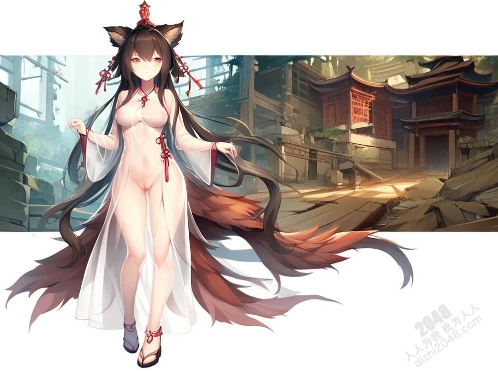 人像系列：废墟妖姬的魅惑诱惑—33号作品，东方奇幻风，性感妖女，古建筑背景，人体艺术，禁忌之美(21)