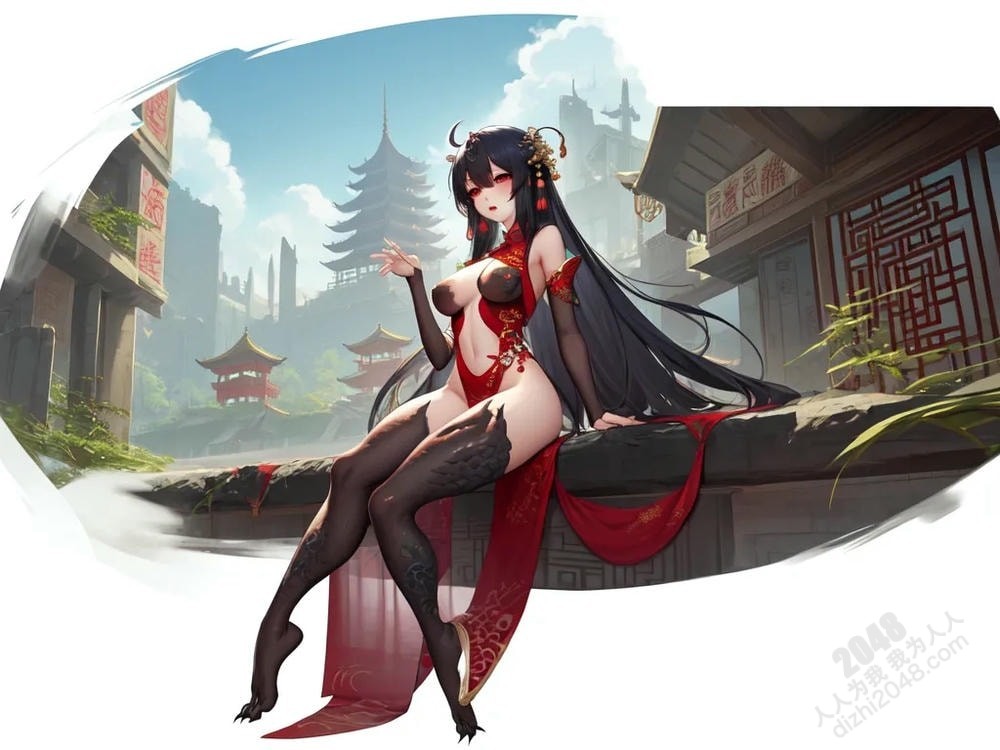 人像系列：废墟妖姬的魅惑诱惑—33号作品，东方奇幻风，性感妖女，古建筑背景，人体艺术，禁忌之美(30)