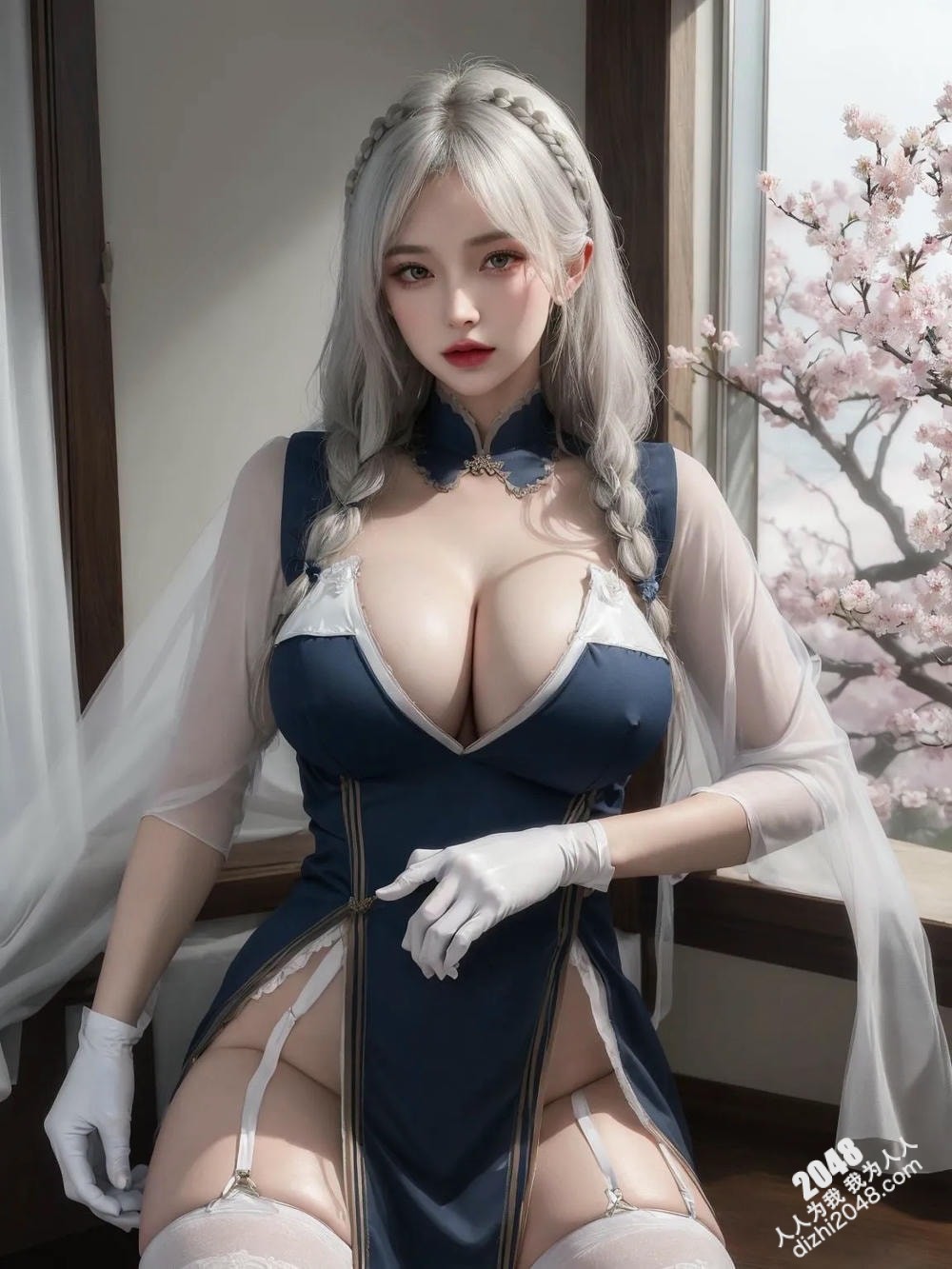 Cosplay女神Kaori的旗袍诱惑：极致魅惑的东方古典美(10)