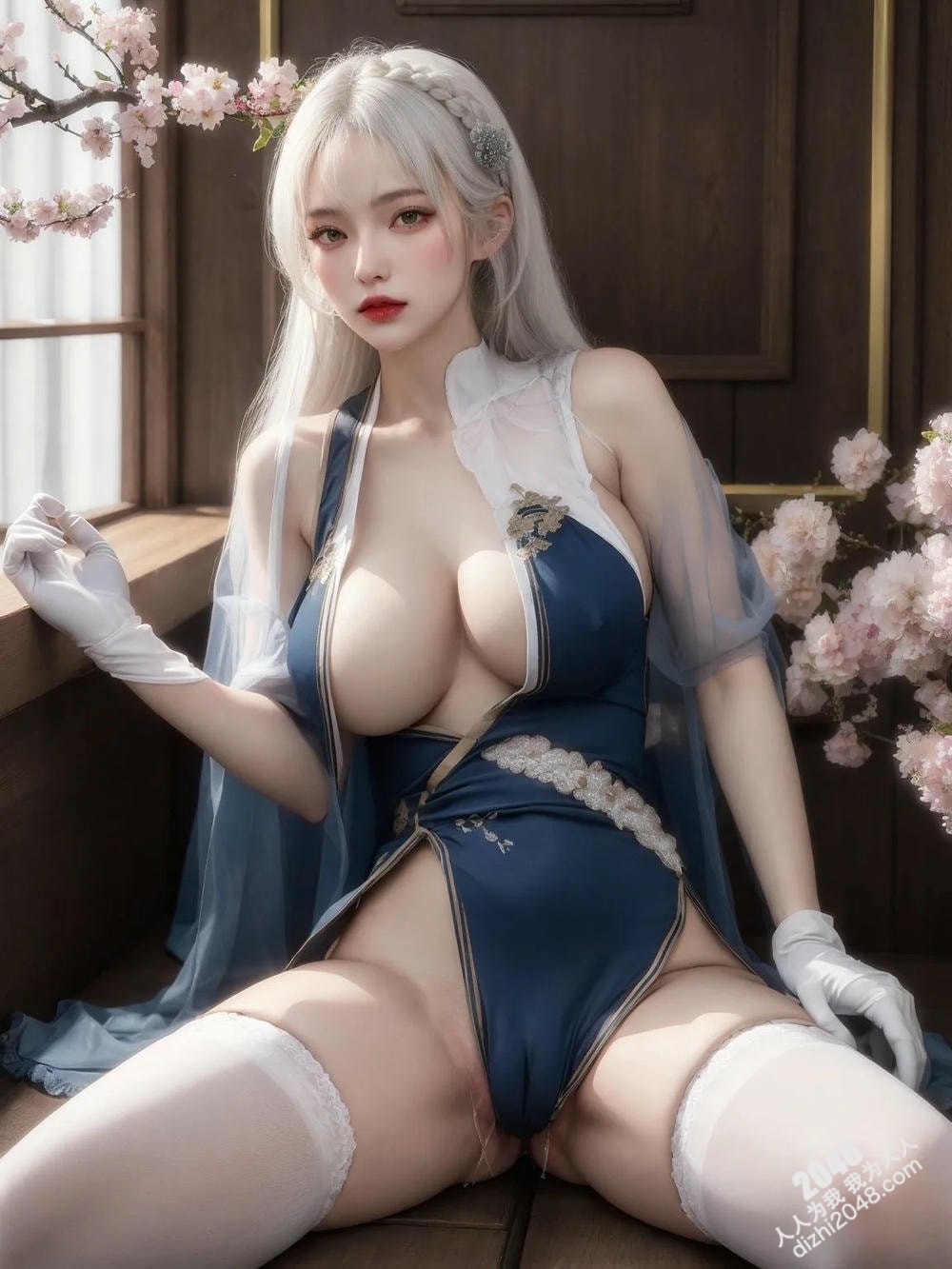 Cosplay女神Kaori的旗袍诱惑：极致魅惑的东方古典美(9)